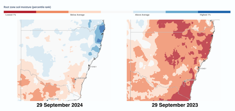 NSW root zone soil moisture